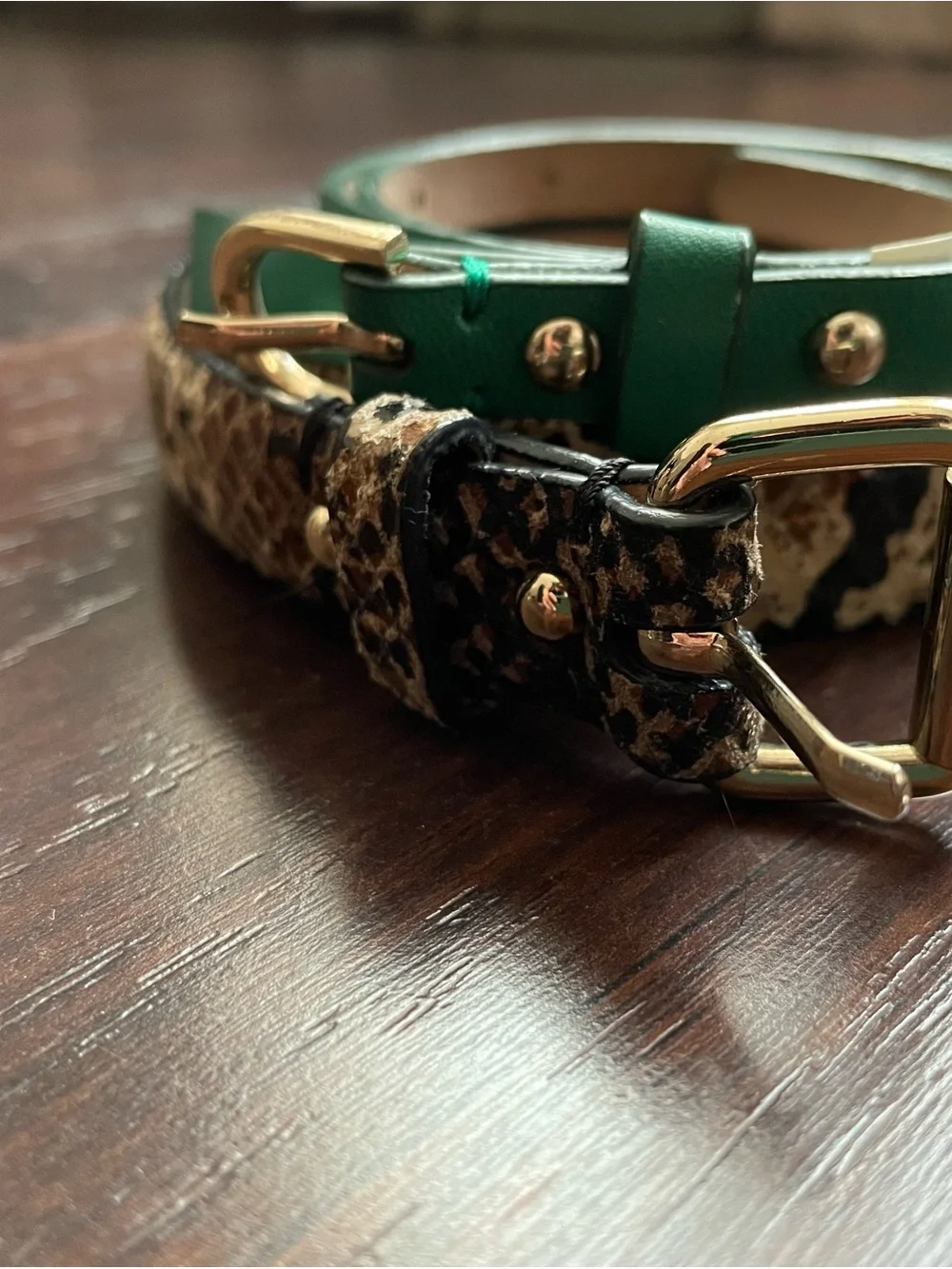 Ann Taylor Genuine Leather Belts w Gold Hardware | S